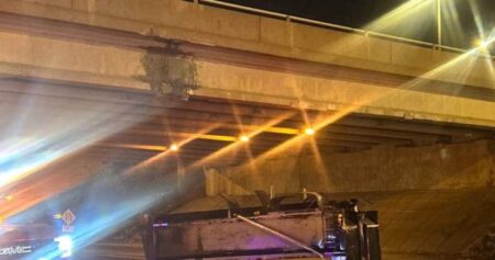 Dump Truck Hits Overpass on Highway 400 in Vaughan Dump Truck Hits Overpass on Highway 400 in Vaughan