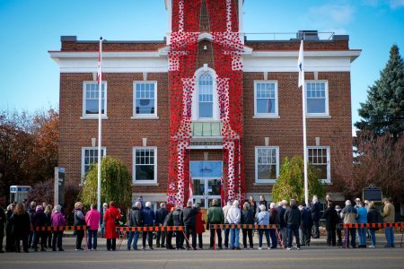 Thousands of handmade poppies on display in Strathroy-Caradoc