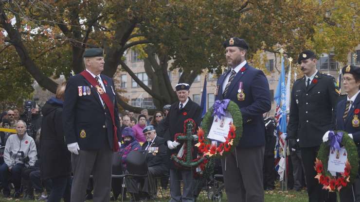 Sarnia Legion Branch 62 President Ron Realesmith. November 11, 2024. (Photo by Natalia Vega) 