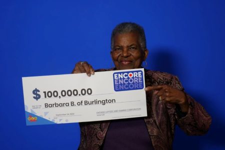 Burlington retiree 'shocked' at $100K lotto win