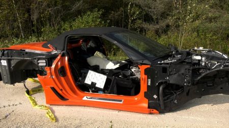 Corvette stripped of parts found on dirt road in Clearview Township