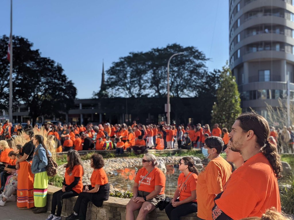 Orange Shirt Day walk in downtown Sarnia