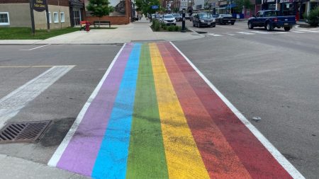 Pride crosswalk in Renfrew, Ont. officially unveiled