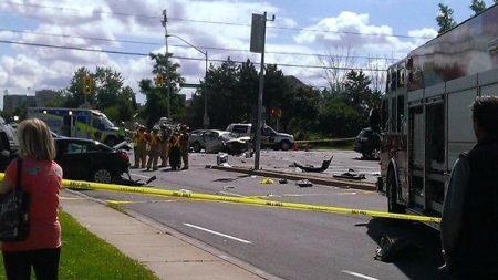 There has been a serious multi-vehicle crash in Vaughan.