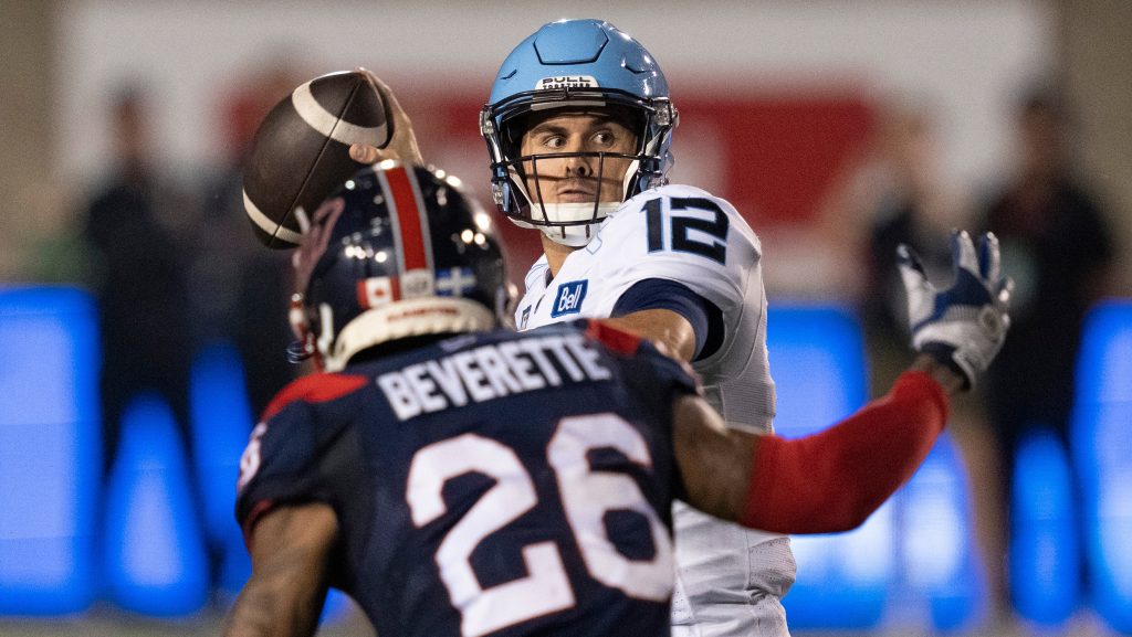 Toronto Argonauts lead Montreal Alouettes at half time of defensive Eastern Final | TSN