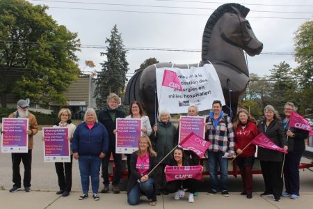 Trojan horse tours Guelph to bring attention to privatization of health care