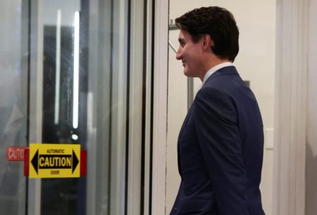 Canada's Prime Minister Justin Trudeau leaves a hotel to meet U.S. President-elect Donald Trump at Mar-a-Lago in Palm Beach