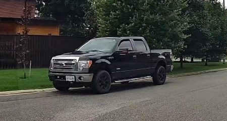 York police investigators are looking for a black 2013 Ford F150 that was reported as stolen and has not yet been located following a fatal shooting at a home in Vaughan Friday. (York Regional Police Service handout - image credit)
