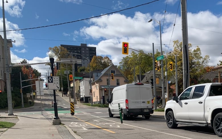 Bike lane on a city street