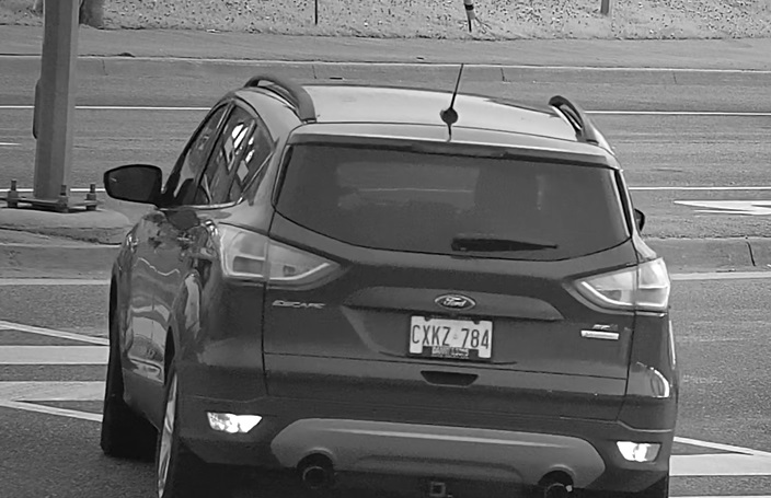 Durham police are looking for a man believed to be driving this vehicle after a female was found dead at a home in Oshawa on May 7, 2024