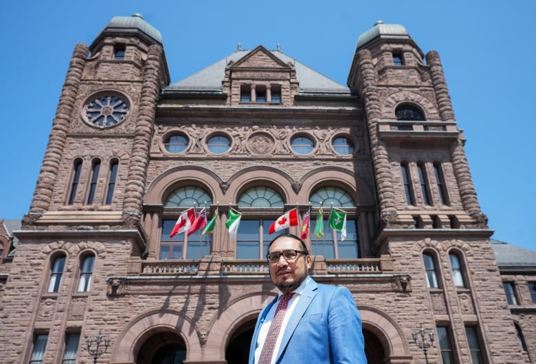 Ontario NDP MPP Sol Mamakwa poses for a photo at Queen's Park in Toronto on Friday, May 16, 2024. THE CANADIAN PRESS/Nathan Denette