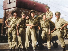 Some of the first Chinese Canadian trainees of Force 136 during training in India in 1945.