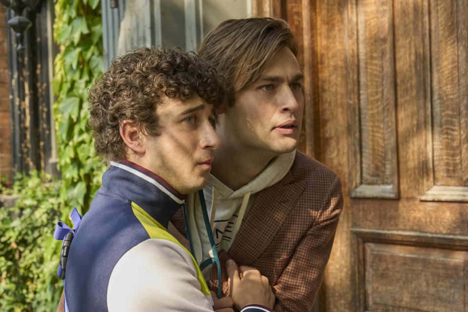 Jaouhar Ben Ayed as “Paul” and Douglas Booth as “Werther” in the romantic comedy YOUNG WERTHER, a Lionsgate release. (Lionsgate)