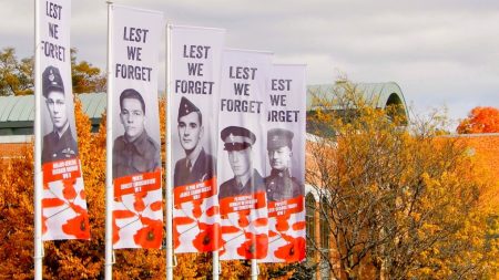 Remembrance Day parade in Barrie on November 11