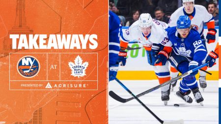 Takeaways: Islanders Fall 3-1 in Toronto
