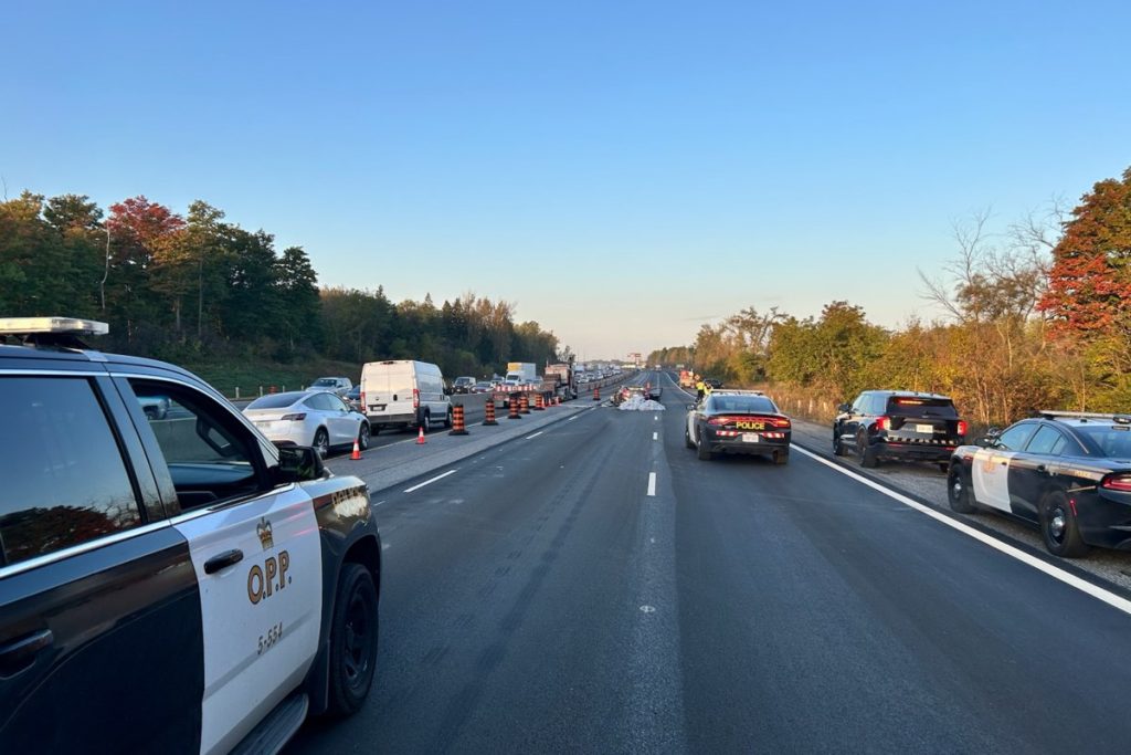 UPDATED: Two collisions close westbound 401 between Cambridge and Guelph