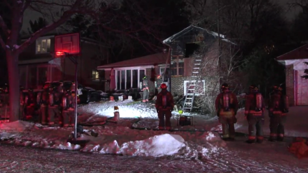 1 in hospital following North York fire