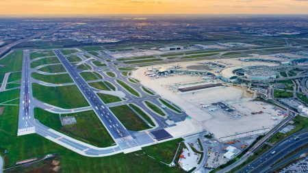 Aerial view of Toronto Pearson Airport