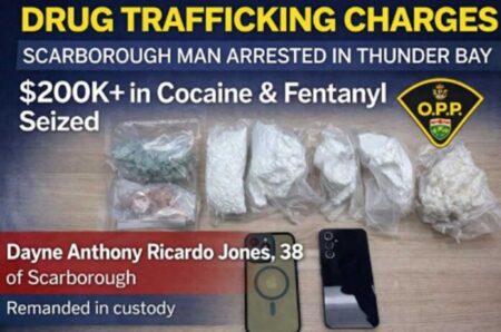 Scarborough Man Charged with Drug Trafficking in Thunder Bay After 0K+ Seizure