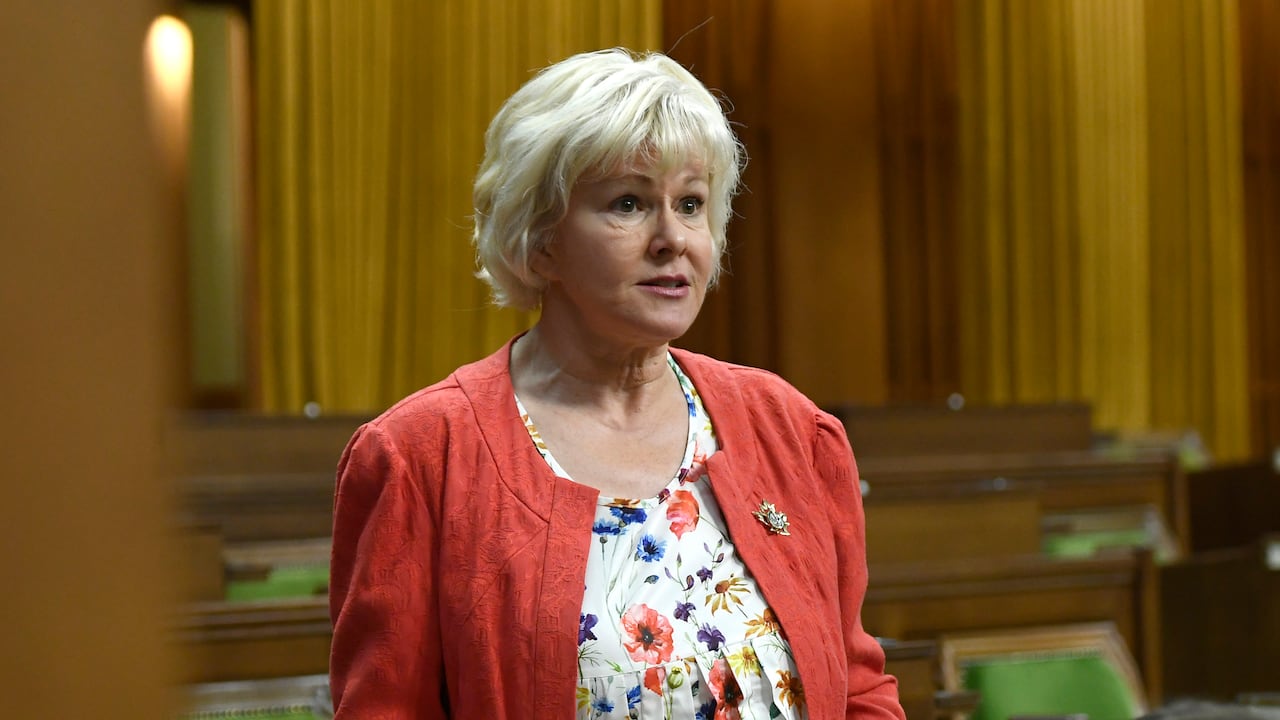 A politician speaks in a legislature.