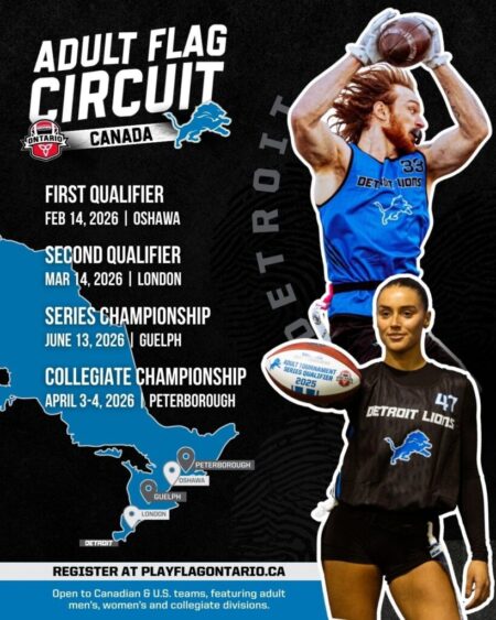 Lions and Football Ontario Team Up for Flag Events in Canada