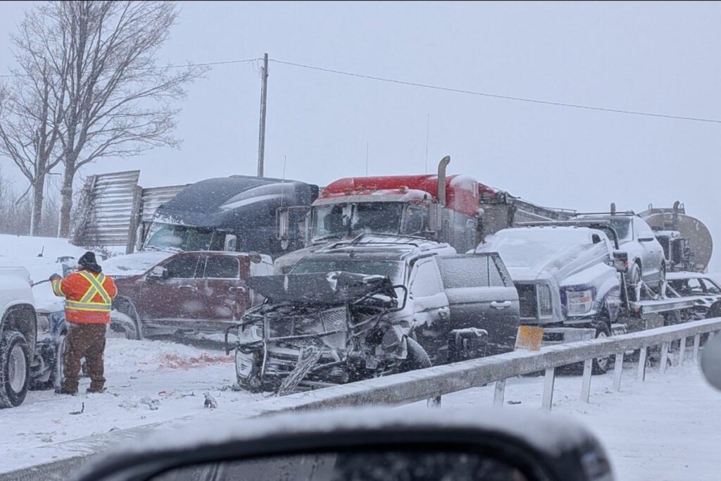 Major Pileup Closes Ontario Highway for Hours