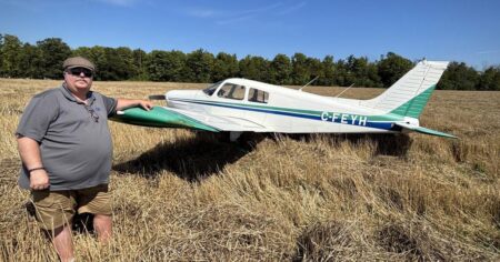 Emergency Landing in Field Near Peterborough