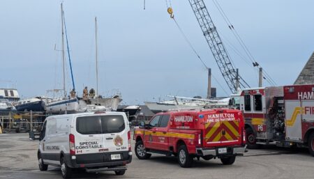 Fire Damages Multiple Boats at Hamilton Shipyard