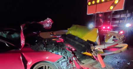 Driver Arrested After Collision with Maintenance Truck