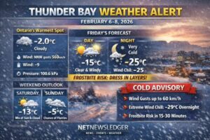 Cold Snap Hits Thunder Bay After Mild Morning