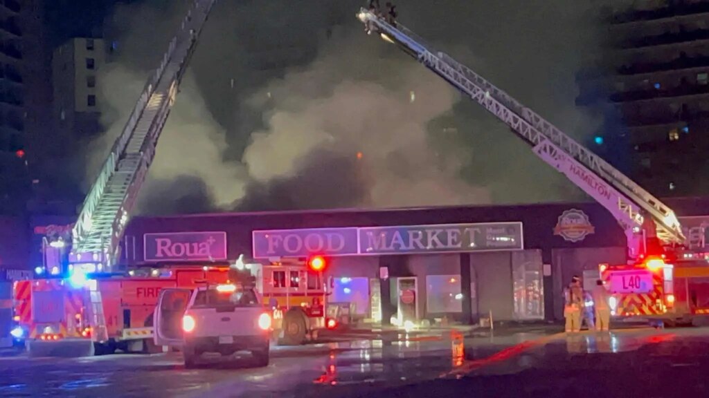 Blaze Erupts at Hamilton Grocery Store
