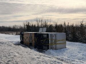Bus Accident on Highway 401 Near Odessa