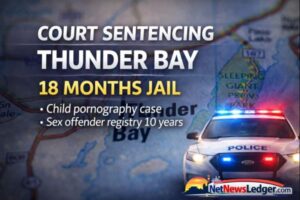 Thunder Bay Man Receives 18 Months in Jail for Possession of Child Pornography