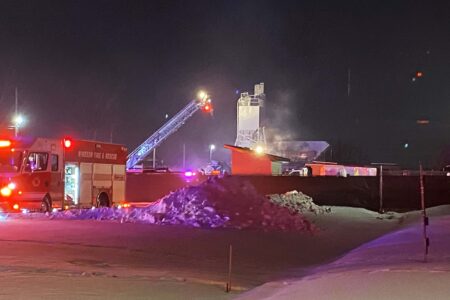 Firefighters Tackle Blaze Near E C Row Expressway