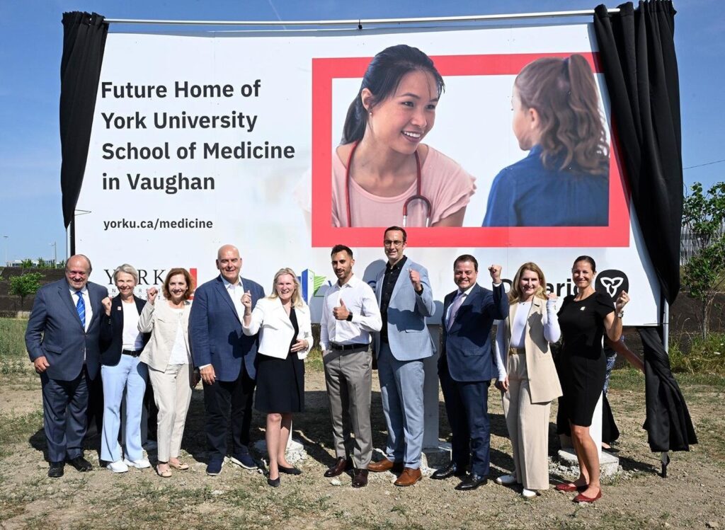 New Sign Marks Future Medical School at York University