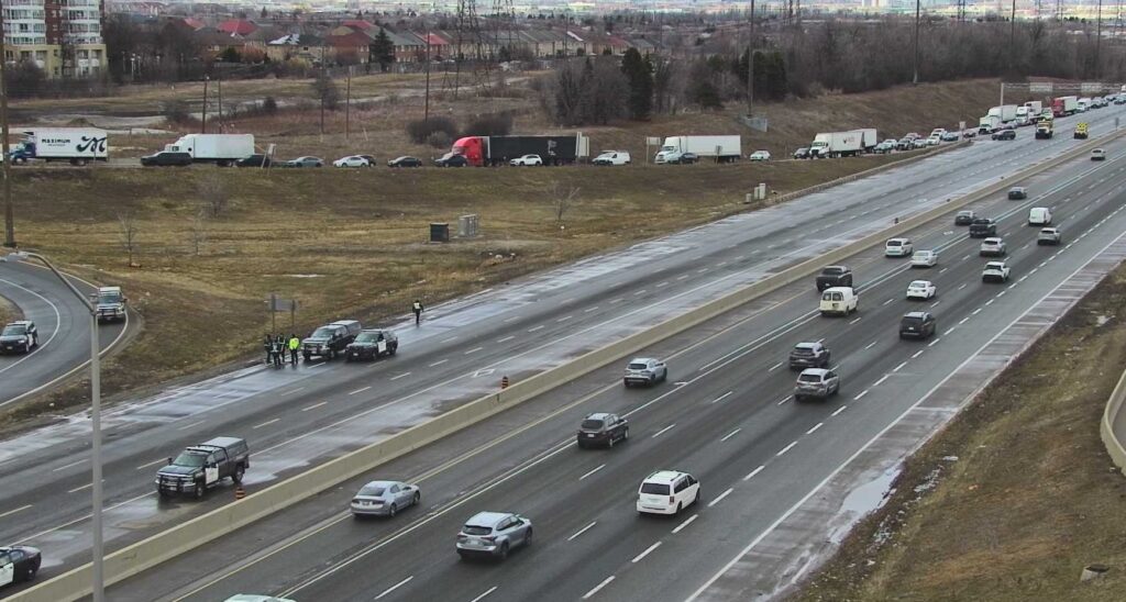Part of Highway 403 Closed After Accident in Mississauga