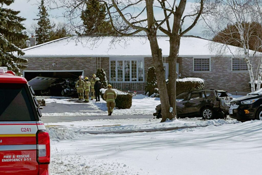 Vehicle Crash Causes Fire and Damage in Kingston