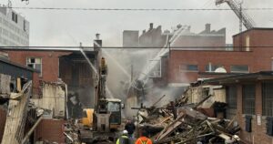 Blaze Engulfs Old Ontario Chronicle Building