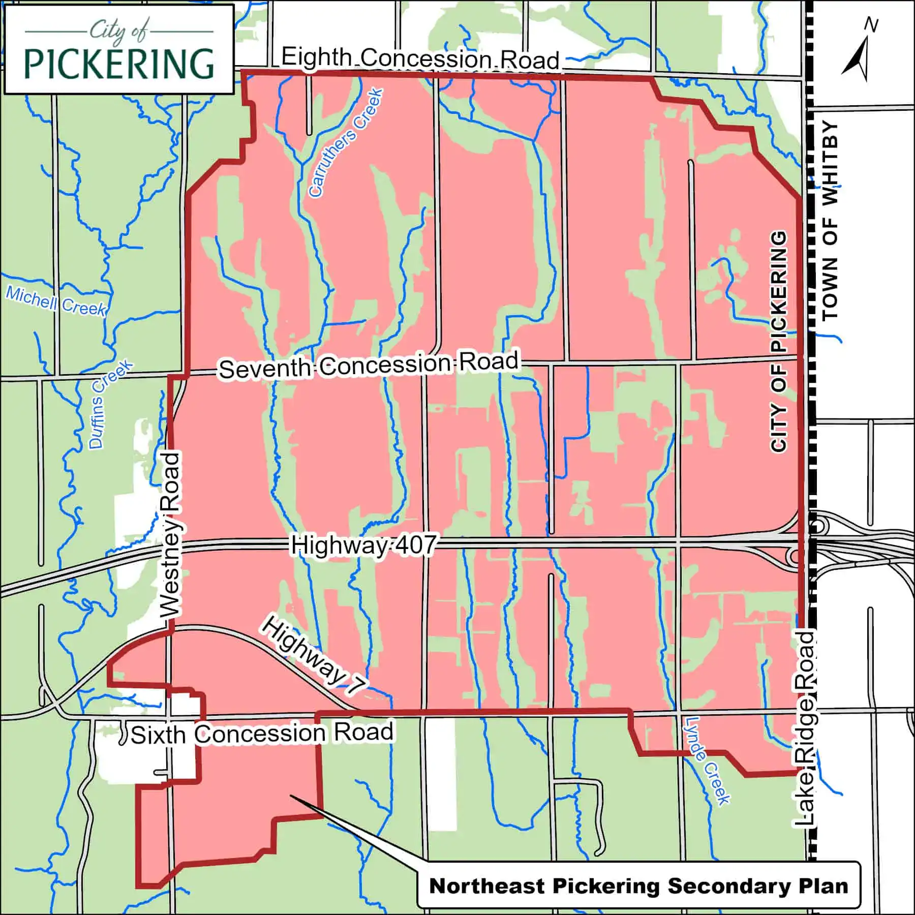 Northeast Pickering Secondary plan lands