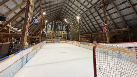 Ice Rink in Barn Loft Brings Joy to Family