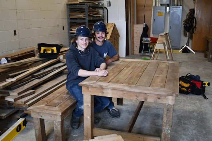 Skills Ontario - Team of 2 Carpentry Goderich District Collegiate Institute From Left: Braydon Curran, Dylan Mc Neil. Photo from AMDSB