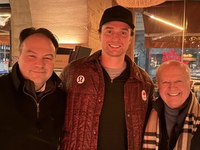 Michael Ciccolini, his father Sam and Thomas Harley.