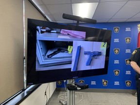 Police believe the pictured Glock 45 handgun was the murer weapon, and was smuggled into Canada illegally from the United States. (Tyler Kula/ The Observer)