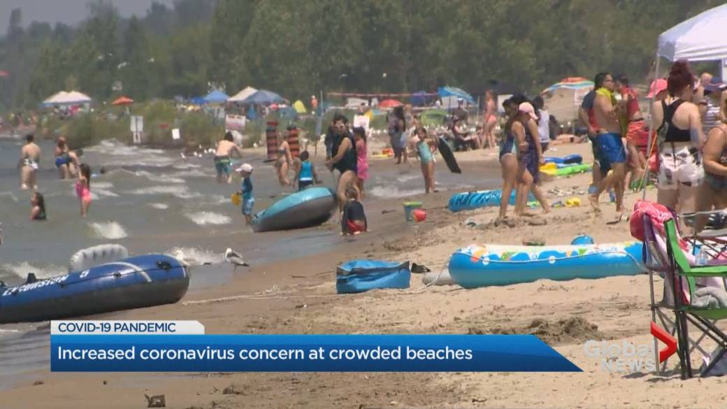 Click to play video: 'Increased coronavirus concern at Ontario beaches'