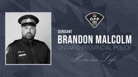 Ontario Officer Brandon Malcolm’s Body to Arrive in Oshawa