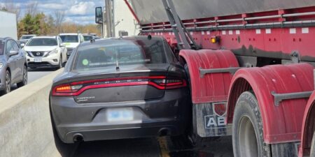 Crash Involving OPP Cruiser and Dump Truck on Highway 400