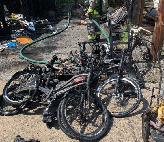 Fire Chief Highlights E-bike Battery Hazards in Shed Blaze Fire Chief Highlights E-bike Battery Hazards in Shed Blaze