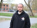 Twenty-six-year-old Tristan Bagnoli stands outside of the Integrated Care Hub in Kingston on April 29, 2026. He shared his story of addiction and homelessness to help remove stigmas against the unhoused. 