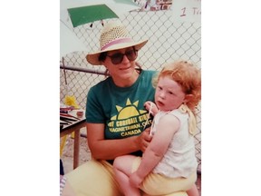 Woman holding child