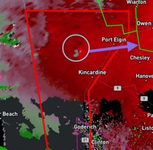 Possible Waterspout Sighted Near Port Elgin Possible Waterspout Sighted Near Port Elgin